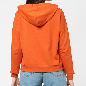 Pulls à capuche pour femmes tendance, chauds pour l'hiver, en coton tricoté, vêtements de rue, logo imprimé sur le devant, vêtements longs - Product Image 4