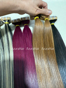 Extensiones de Cabello Humano Virgen Vietnamita de Alta Calidad y Bajo Precio, 32 Pulgadas, Liso, Natural, Remy, Cutícula Alineada, con Cinta Adhesiva - Product Image 2
