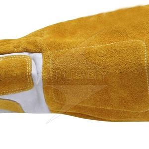 ถุงมือหนังวัวแยกนิ้วสำหรับอุตสาหกรรมขนาด14นิ้วถุงมือนิรภัยสำหรับงานเชื่อมโลหะด้วยความร้อนคุณภาพสูง - Product Image 5