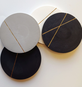 Posavasos de mármol con incrustaciones redondas de lujo hechos a mano, diseño intrincado, soporte para bebidas atemporal, esteras y almohadillas de Material de piedra exquisita - Product Image 5