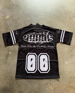 เสื้อยืดผ้าเจอร์ซีย์โอเวอร์ไซส์เครื่องแบบฟุตบอลของผู้ชายเสื้อตาข่ายสำหรับฝึกซ้อมฟุตบอลพิมพ์โลโก้ - Product Image 5