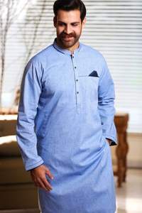 2023 <b>Men's</b> Designer Panjabi Shalwar Kameez Suit Fashionable Viscose <b>Kurta</b> for Wedding - Product Image 6