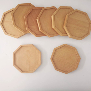 Premium handcrafted wooden <b>coaster</b> <b>set</b> designed with durable natural finish offering strong tabletop protection - Product Image 1