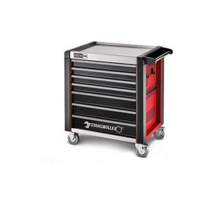Chariot à outils Stahlwille rouge avec 7 tiroirs, armoires à outils durables pour l'organisation - Product Image 1
