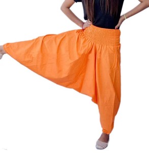 กางเกงฮาเร็มผ้าฝ้ายสีทึบใส่ได้ทั้งชายและหญิงพร้อมเชือกผูกปิดกางเกงทรงหลวมสไตล์ฮิปปี้ชุดเล่นโยคะฤดูร้อนลำลอง - Product Image 4