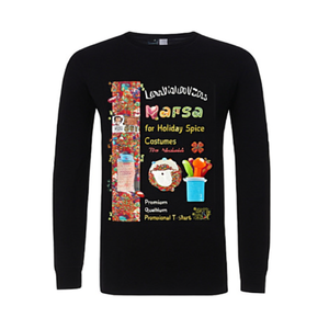 T-Shirt a Maniche Lunghe con Design Zenzero Candito per Costumi di Gruppo a Tema Spezie Natalizie, T-Shirt Promozionale di Qualità Premium - Product Image 2