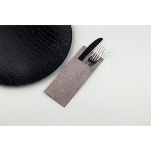 Servilletas de bolsillo mini tipo canguro con estampado de vaqueros, color marrón, 32x40cm, 1200 unidades, B2B - Product Image 1