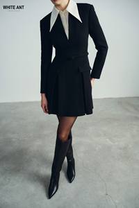 Fabricants vietnamiens Robe pour femmes Haute qualité 73% polyester 17% rayonne 10% élasthanne Meilleure vente ROBE MINI PHOEBE avec col - Product Image 4