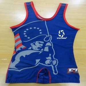 เสื้อกล้ามมวยปล้ำพิมพ์ลายพิมพ์ซับลิเมชันสำหรับผู้ชาย - Product Image 5