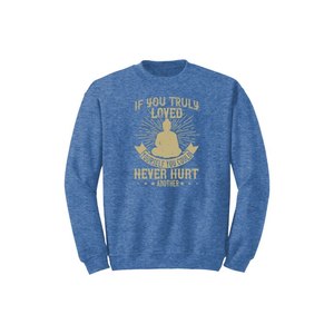 Sweat-shirt en mélange de coton avec des thèmes de bouddha imprimés Style décontracté 12 options de couleur 260-280 Placement de conception personnalisable GSM lourd - Product Image 3