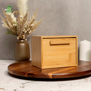 Boîte de luxe en bambou avec tiroir Boîte à mouchoirs en bambou faite à la main Décoration naturelle écologique pour la maison et la table Vente en gros du Vietnam - Product Image 2