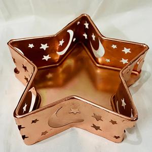 Moon and Star Shaped Metal <b>Decorative</b> Trays | <b>Gold</b> & <b>Rose</b> <b>Gold</b> Ramadan Eid Serving Tray Set | Modern Metal Home <b>Decor</b> Gift - Product Image 4