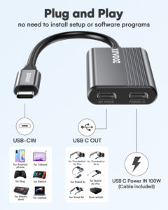 ज़ॉक्स USB-C हब, चश्मा और चार्जिंग एडाप्टर - Product Image 3