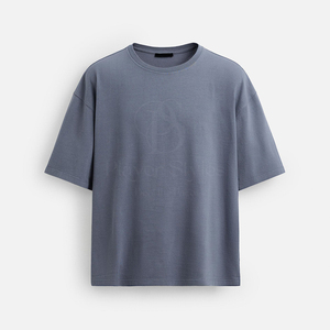 Vente en gros 100% coton T-shirt surdimensionné pour hommes séchage rapide conception de marque personnalisée avec tissu tricoté GSM lourd - Product Image 1