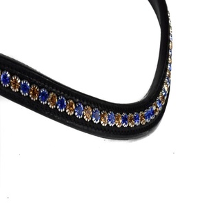 Meilleure vente en gros de produits de course équestre pour chevaux cristaux faits à la main bande de front de cheval en cuir de canal vide décoratif - Product Image 2