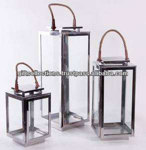 Lanterne de sol polie miroir décoratif de fête fait à la main la plus vendue en acier inoxydable bougeoir disponible à l'exportation - Product Image 5