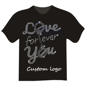 Transferts de strass multicolores et T-shirts pour hommes Designs de strass en coton de haute qualité à bas prix Vente en gros - Product Image 2