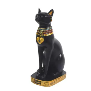 Oficina Vietstyle fornece esculturas artesanais de estátua de gato de estilo europeu para decoração de casa