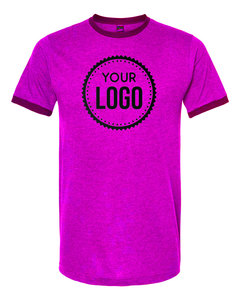 Tultex 246 Unisex Fine Jersey Ringer camiseta hombres y mujeres suave manga corta cuello redondo para marca camiseta para hombres - Product Image 4