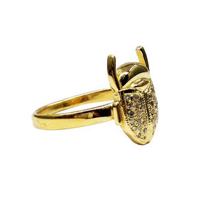 แหวนด้วงชุบทองเงินสเตอร์ลิงแบบดั้งเดิมไม่ซ้ำใครสไตล์วินเทจ925จากนักออกแบบ - Product Image 4