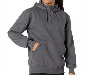 Pull à capuche zippé mi-long pour homme, broderie de logo personnalisée, pull tricoté grande taille pour homme, marque privée, faible MOQ, vêtements d'hiver - Product Image 4