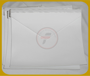 Tablier en cuir personnalisable pour hommes, ruban brodé, tissu blanc uni, fond de teint, broderie à l'aiguille - Product Image 3