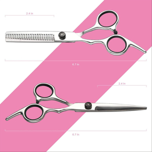 Kit de tijeras de corte de pelo de peluquero profesional, tijeras de peluquería de belleza de acero inoxidable afiladas para uso en salón - Product Image 2