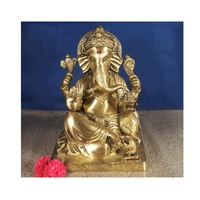 Sculpture de Dieu en laiton Art déco intemporelle pour la décoration intérieure, qui apporte des splendeurs culturelles et une dévotion sacrée avec une sérénité éternelle