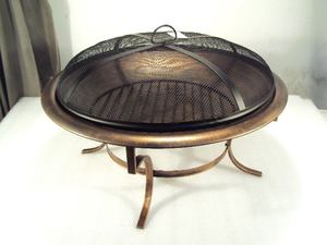 iron Fire Pit Mosaic on <b>Bowl</b> Border for Outdoor Garden Use - Product Image 5