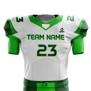 Uniforme de Fútbol Americano Personalizable Estampado Hecho en Pakistán, Conjunto de Manga Corta Transpirable, Talla Grande, 100% Poliéster Sublimado - Product Image 4