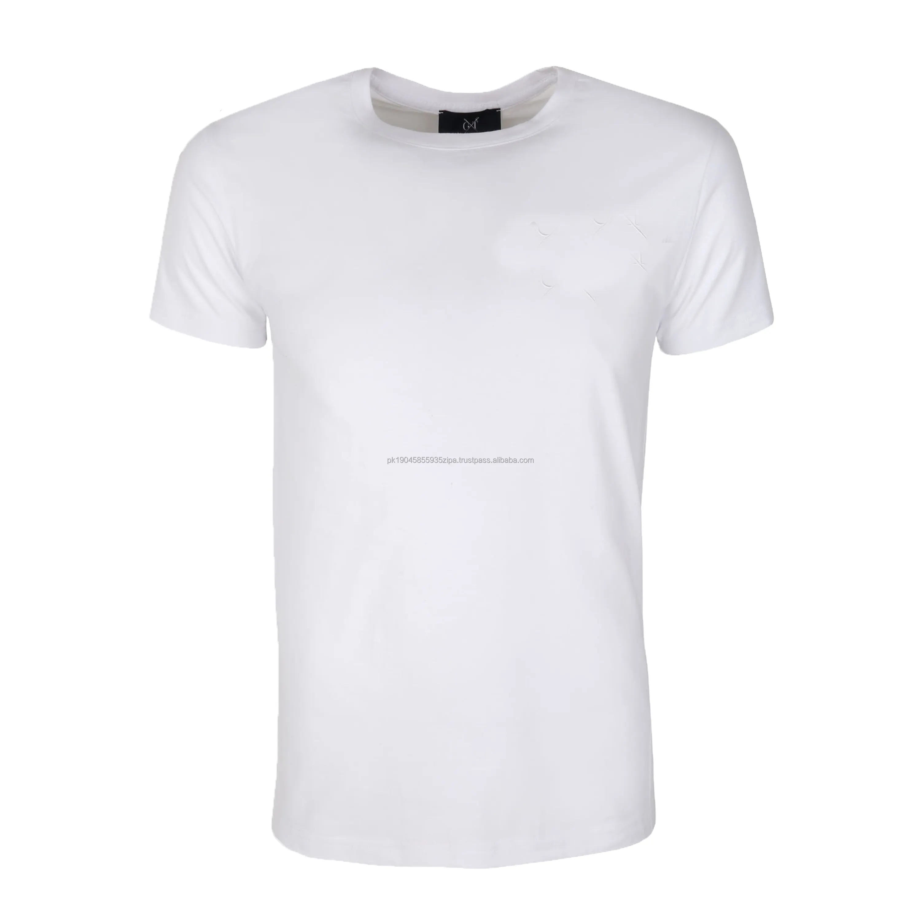 Impression personnalisée blanc hommes t-shirt uni course t-shirt gym plaine col rond séchage rapide gym t-shirt hommes blanc