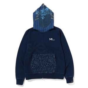 Moda Low Moq Hombres Full Face Zipper Hoodie Venta directa de fábrica Full Face Zipper Hoodie - Product Image 2