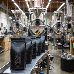 בבית 250g הסיטונאי g 12 עוז תחתון אריזה לחות קפה שקיות שחור שסתום רוכסן אריזה מותאם אישית לוגו - Product Image 2