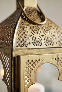 2025 Christmas Decorations Moroccan Metal <b>Candle</b> <b>Holder</b> <b>Lanterns</b> with Latest Wooden Finishing Handmade Modern for Home Decor - Product Image 6