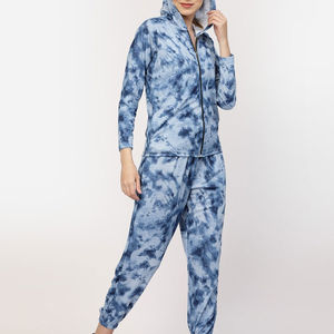 OEM Survêtement à tricoter imprimé par sublimation solide à capuche pour femmes Hip Hop Streetwear Survêtement multicolore confortable - Product Image 5