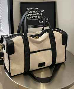 Bolsa de lona de viaje al aire libre con compartimento para zapatos, bolsa cruzada, moda, logotipo personalizado, patrón de letras, bolsas deportivas para gimnasio - Product Image 5