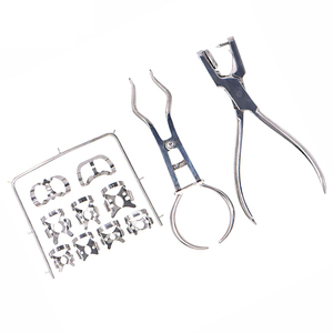 Abrazadera de presa de goma de acero inoxidable Manual grabada personalizada Instrumento quirúrgico dental de clase I certificado CE de alta calidad Pakistán - Product Image 1