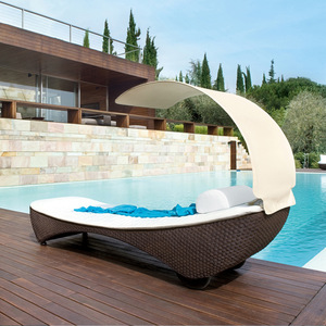 Chaise longue en rotin tressé en teck de qualité commerciale, robuste, pliable, pour jardin, villa, piscine, fabricant de chaises longues inclinables - Product Image 5