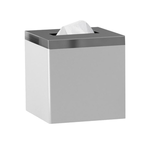 Boîte à mouchoirs rectangulaire en métal moderne avec boîte à mouchoirs en bambou, décoration de bureau à domicile, distributeur de papier en vente - Product Image 2