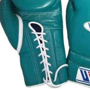 Gants de boxe professionnels à lacets, cuir véritable vert, gants d'entraînement et de sparring, équipement de combat artisanal - Product Image 3