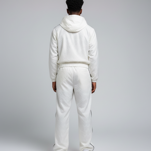 Survêtement d'hiver 2 pièces en coton avec logo personnalisé, respirant, léger, fermeture éclair latérale, coupe-vent pour homme - Product Image 5