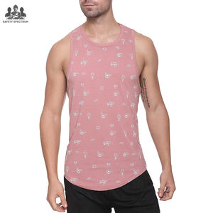 Camiseta sin mangas para hombre, elástica, de punto, transpirable, ecológica, de secado rápido, 100% algodón, informal, para entrenamiento muscular, personalizable, de verano. - Product Image 1