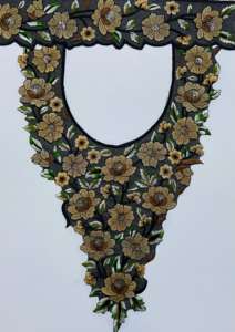 Handmade in India Elegant 3D Floral Appliques Embroidered Soft Tulle <b>Collar</b> Clothing Accessories Premium Patches - Product Image 2