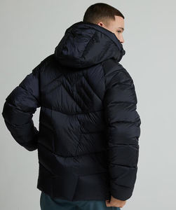 Nueva Chaqueta de Plumón para Hombre, Negra, de Alta Calidad, con Capucha, Personalizable con Logotipo, Acolchada y Abrigada - Product Image 2