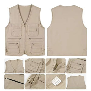 Gilet utilitaire personnalisé pour homme, multi-poches, veste de pêcheur, gilet de pêche pour l'escalade et la photographie - Product Image 4