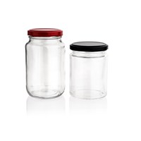 Frasco Redondo para Encurtidos de Grado Alimenticio, Recipiente de Vidrio Transparente de 500 ml, Tipo Sellado, para Encurtidos y Marinados de Vegetales