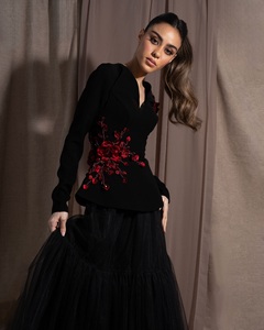 beautiful dress formal dress patterns with lace Vintage Floral Sequin V-Neck Long Dress With Lace-Up Back main image 0
