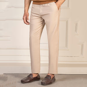 Pantalon pour homme en coton 100% respirant, nouvelle conception, couleur unie, décontracté, de qualité supérieure, pantalon pour homme de couleur unie - Product Image 2