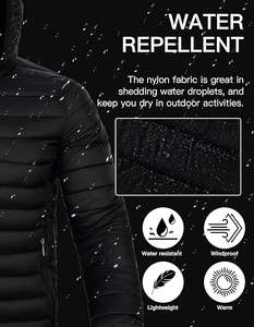 Hombres logotipo personalizado invierno Puffer burbuja chaqueta desmontable capucha gruesa cálida Nylon al aire libre chaqueta de utilidad - Product Image 5