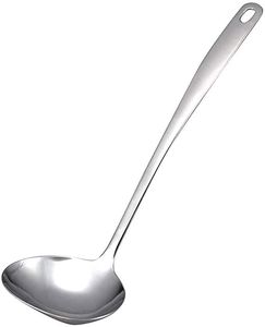 Cuchara Coladora de Acero Inoxidable, Utensilios de Cocina Manuales, Vajilla con Mango para Colgar, para Servir Sopa y Caldos Calientes - Product Image 1